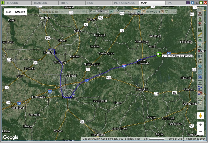 CarrierWeb® Map View